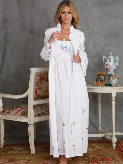 cotton nightgown and robe